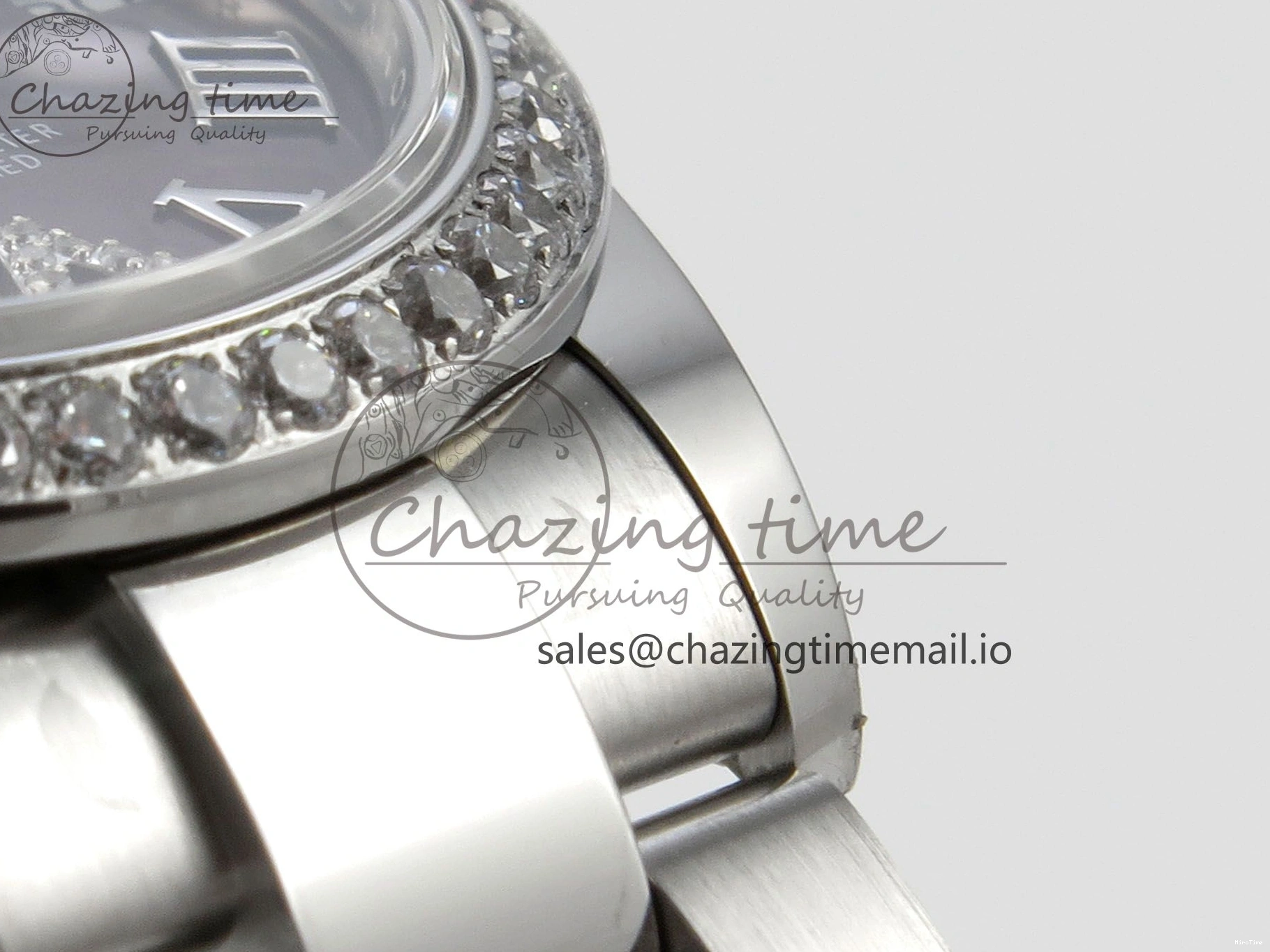 MiroTime 0118 SmoothTexture DateJust 31 278274 THBF 1:1 Best Edition 904L Steel Brown Roman Dial Diamonds Bezel on SS Oyster Bracelet HZ Cal. 26